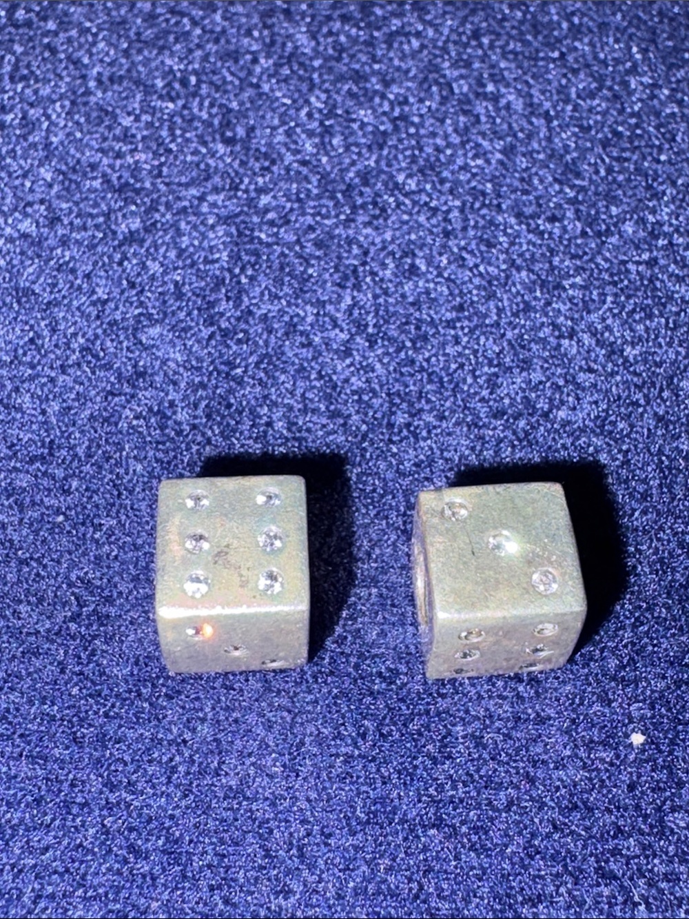 Pandora Silver Dice Charm with Clear Stones